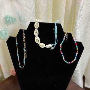 Colorful Beaded and Shell Bracelet Set